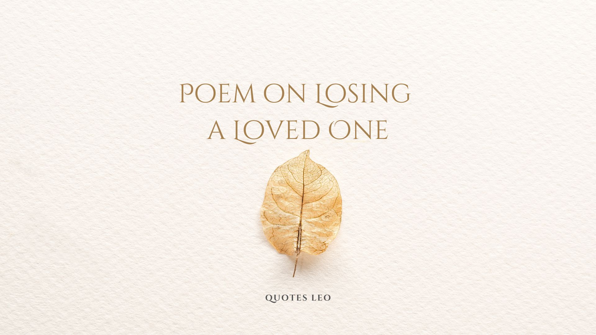 Poem on Losing a Loved One: Navigating Grief Through Expressive Verses