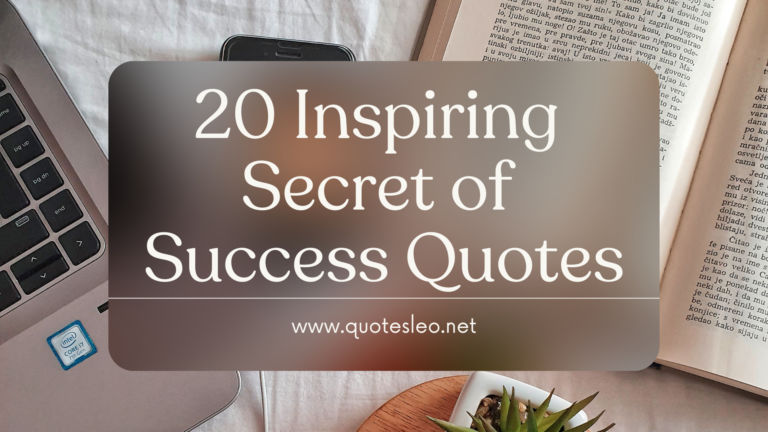 Secret of Success Quotes